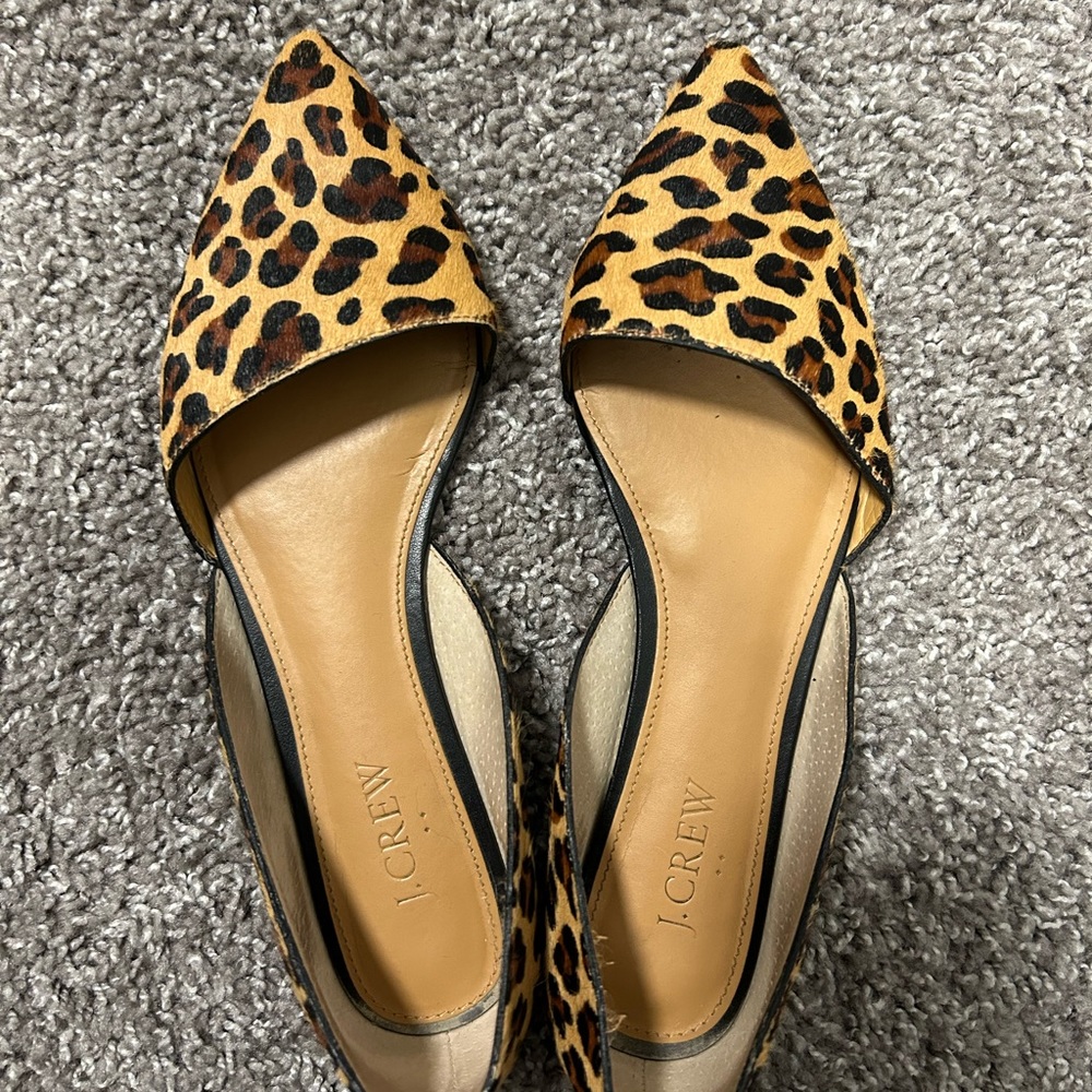 J Crew d’orsay cheetah ballet flats